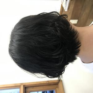 ショートヘアのデジタルパーマ